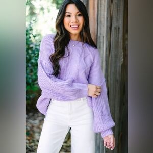 Free People Dream Cable Sweater